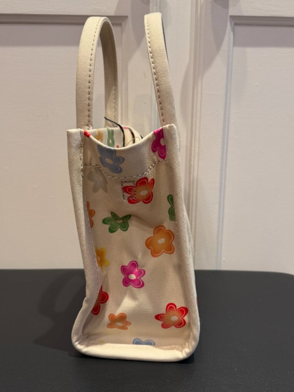 NWT Marc Jacobs Flower Print Canvas Small Standard Supply Tote Bag - Picture 5 of 10